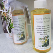 Massage Relaxing Body Pulse Point Oil A wonderful relaxing aromatic body oil which is best used in the evening to help relax and soothe. Our therapeutic essential oils Clary Sage and Sweet Orange induce a sense of happiness and warmth whilst gorgeous Ylang Ylang is Soothing and Sensual, a really lovely body oil that has nourishing vitamin rich carrier oils to keep your body feeling loved and moisturized. Use after your bath or shower, massage into skin.